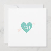 エレガントな青い花のストリングライト 招待状 (裏面)