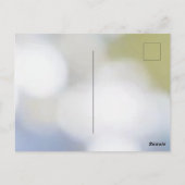 エレガントな青い花のチャイナペイント ブライダルシャワー ポストカード (裏面)