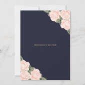 エレガントな青い花の写真 Funeral Memorial Service 招待状 (裏面)