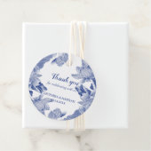 エレガントな青い花の蓮のシノワズリーチック フェイバータグ (インサイチュ)