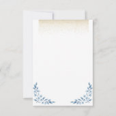 エレガントな青い花のRSVPカード 出欠カード (裏面)