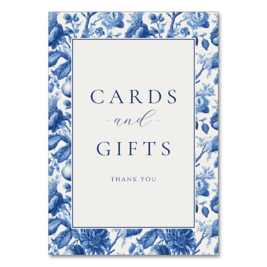 エレガントな青い花 テーブルナンバー (正面)