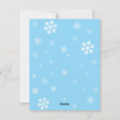 エレガントな青い雪の結晶のクリスマスホリデーカード シーズンカード (裏面)