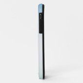 エレガントな青い革 Case-Mate iPhoneケース (裏面/左)