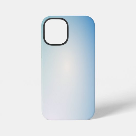 エレガントな青い革 iPhoneケース (裏面)