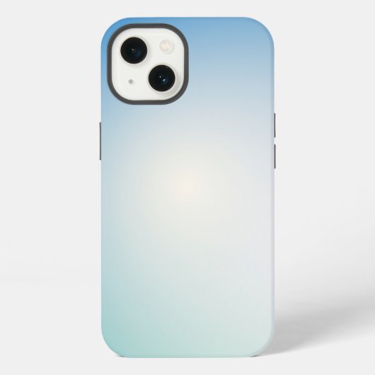 エレガントな青い革 iPhoneケース (裏面)
