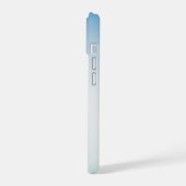 エレガントな青い革 iPhone 15ケース (左側面)
