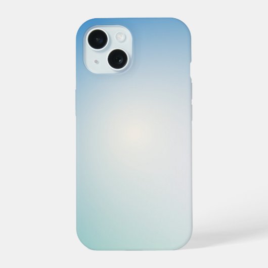 エレガントな青い革 iPhone 15ケース (裏面)