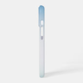 エレガントな青い革 iPhone 16ケース (左側面)