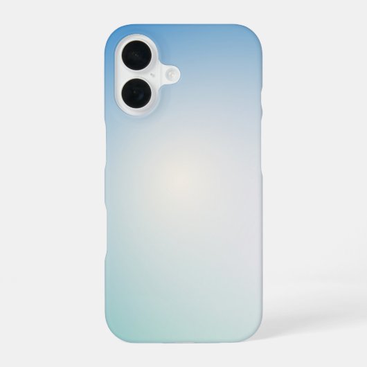エレガントな青い革 iPhone 16ケース (裏面)