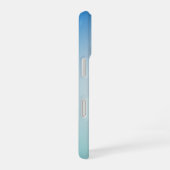 エレガントな青い革 iPhone 16ケース (右側面)