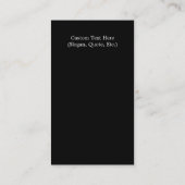 エレガントな青およびシマウマのモノグラムの名刺 名刺 (裏面)