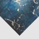 エレガントな青および金ゴールドの大理石 薄葉紙 (詳細)