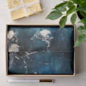 エレガントな青および金ゴールドの大理石 薄葉紙 (ギフト)