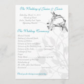 エレガントな青と灰のハミングバード キス ラブ バード プログラム (正面)