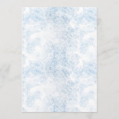 エレガントな青と白のシャンパン ウェディング 招待状 (裏面)