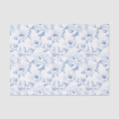 エレガントな青と白の花のプリンセスシャワー 薄葉紙 (正面)