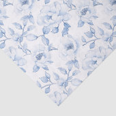 エレガントな青と白の花のプリンセスシャワー 薄葉紙 (詳細)