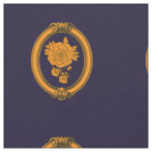 エレガントな青と金 ファブリック (クローズアップ)