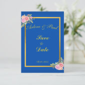 エレガントな青と金 招待状 (スタンド正面)