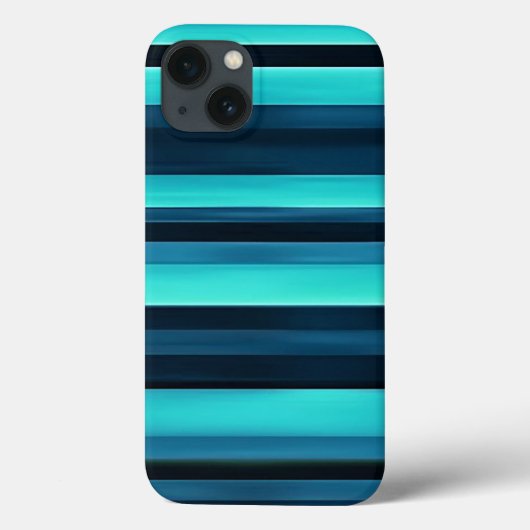 エレガントな青と黒のストライプの洗練されたモダンデザイン Case-Mate iPhoneケース (裏面)