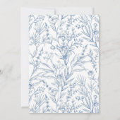 エレガントな青のエッフェル塔 バット・ミツバの招待状 招待状 (裏面)