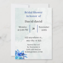 エレガントな青のカスタマイズされたブライズシャワー