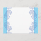 エレガントな青の招待状テンプレート インビテーションポストカード (正面)