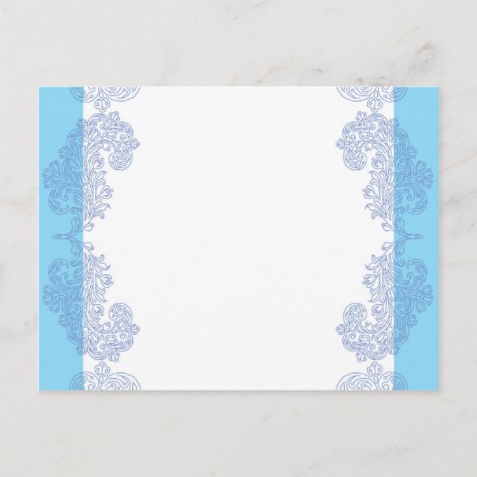 エレガントな青の招待状テンプレート インビテーションポストカード (正面)