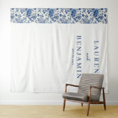 エレガントな青の花 タペストリー (インサイチュ(横))