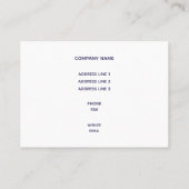 エレガントな青はイベントプランナーのヨガの美容師を振ります 名刺 (裏面)