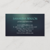 エレガントな青及び金ゴールドのはすヨガのインストラクター 名刺 (裏面)