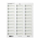 エレガントな青灰色の波 ラベル (フルシート)