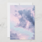 エレガントな青空と雲のロマンチックなウェディング 招待状 (裏面)