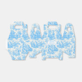 エレガントな青緑色のトワル・ド・ジュイのブライダルシャワー フェイバーボックス (折り畳みなし)