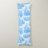 エレガントな青緑色のトワール・ド・ジュイ ボディピロー (裏面 (縦))