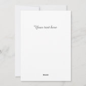 エレガントな青緑色の木製カスタムフォト シーズンカード (裏面)