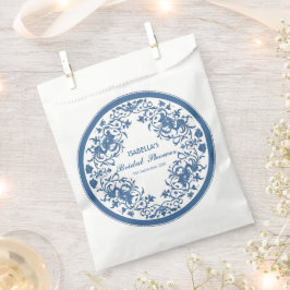 エレガントな青色のシノワズリービクトリアンチャイニーズフラワーパターン フェイバーバッグ