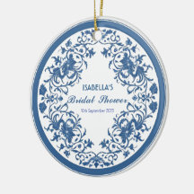 エレガントな青色のシノワーズリー ヴィクトリアン 中国花 