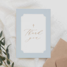 エレガントな青金クロス少年洗礼