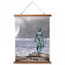 エレガントな青銅の人魚の彫像