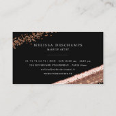 エレガントな青銅色の赤面の黒は打撃を構成します 名刺 (裏面)