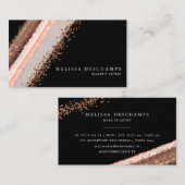 エレガントな青銅色の赤面の黒は打撃を構成します 名刺 (正面/裏面)