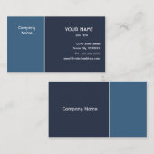 エレガントな青 名刺 (正面/裏面)