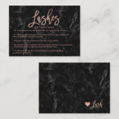 エレガントな鞭のアフターケアのばら色の金ゴールドの黒の大理石 名刺 (正面/裏面)
