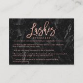 エレガントな鞭のアフターケアのばら色の金ゴールドの黒の大理石 名刺 (正面)