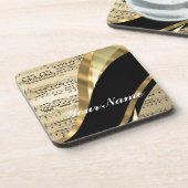 エレガントな音楽シート コースター (左側)