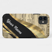 エレガントな音楽シート Case-Mate iPhoneケース (裏面(横))