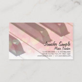 エレガントな音楽ピアノキーボードの先生のプロフェッショナル 名刺 (裏面)