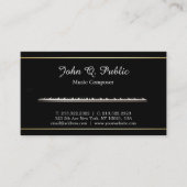 エレガントな音楽作曲家のピアノの教師のプロフェッショナル 名刺 (正面)